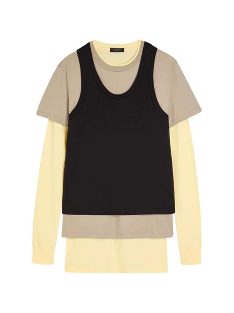 WARDROBE.NYC colour-block layered mini dress - Black - zdjęcie produktu nr 1