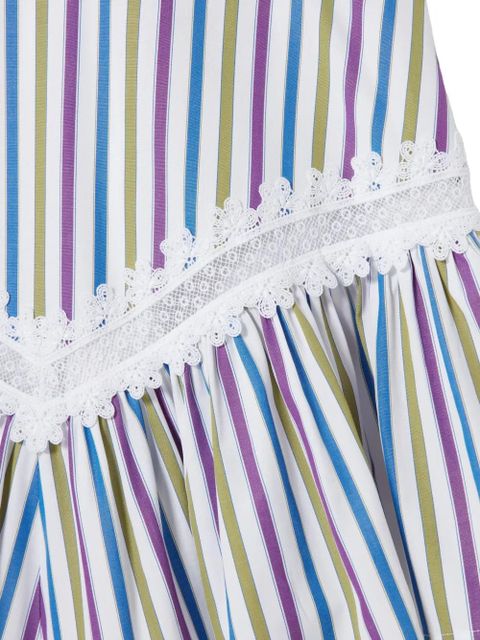 Claudie Pierlot striped lace A-line mini skirt - White