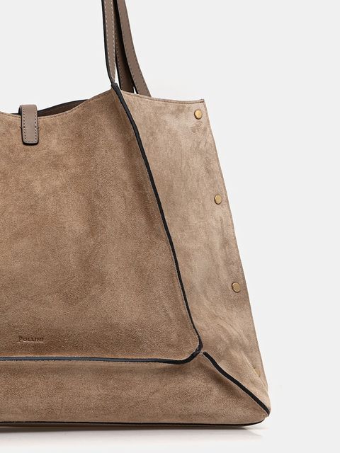 Pollini torebka zamszowa kolor zielony PC4415PP0N QI1