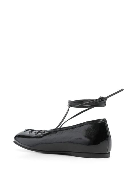 ALOHAS Bumi lace-up ballet flats - Black