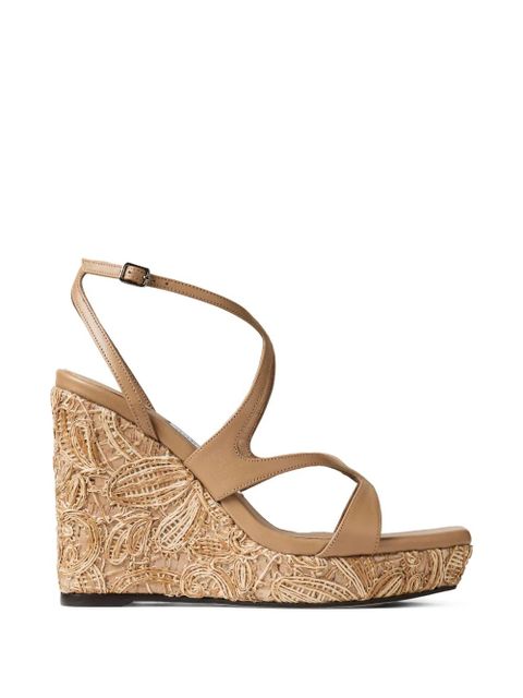Jimmy Choo Ayla strappy heeled espadrilles - Brown