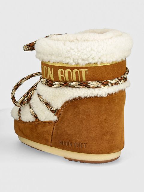 Moon Boot śniegowce zamszowe MB ICON LOW SHEARLING