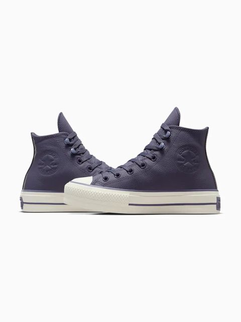 Converse trampki skórzane Chuck Taylor All Star Lift damskie kolor fioletowy A11159C