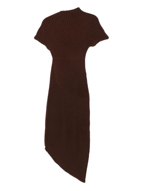Cult Gaia Chrysta ribbed asymmetric dress - Brown - zdjęcie produktu nr 1