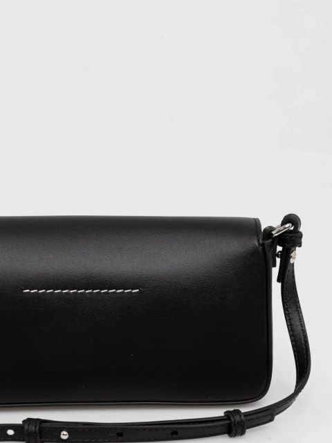 MM6 Maison Margiela torba skórzana kolor czarny SB6WG0018