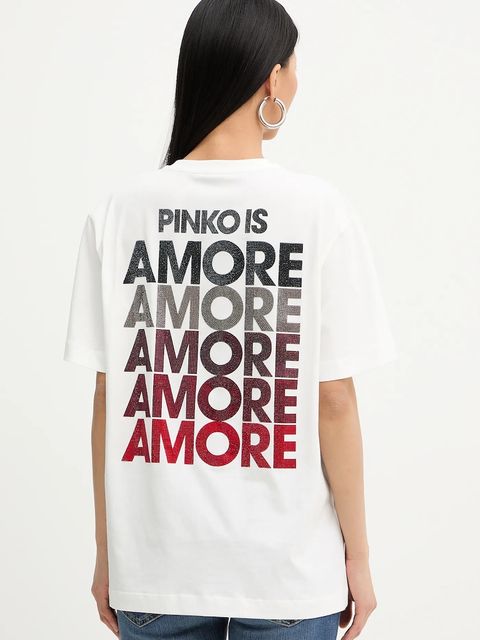 Pinko t-shirt bawełniany - zdjęcie produktu nr 1