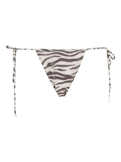 MC2 Saint Barth zebra-print bikini bottoms - White - zdjęcie produktu nr 2