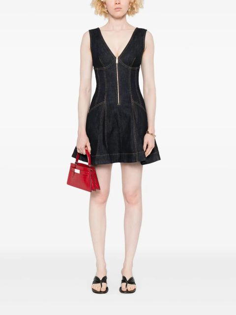 Self-Portrait denim mini dress - Blue - zdjęcie produktu nr 2