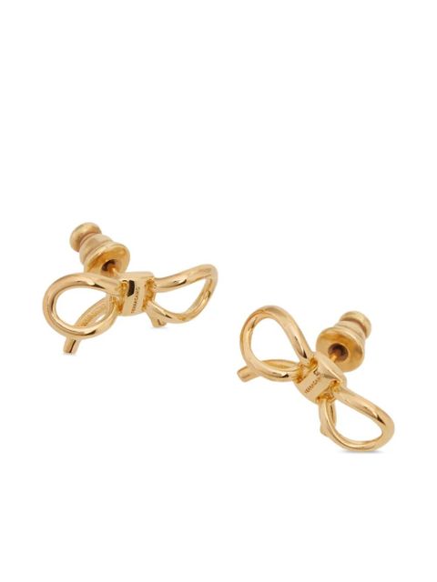 Ferragamo bow-stud earrings - Gold