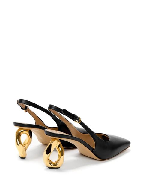 JW Anderson chain-heel slingback sandals - Black - zdjęcie produktu nr 2