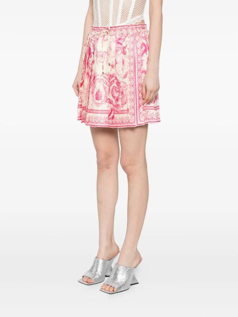 Versace Underwater Barocco pleated skirt - Neutrals