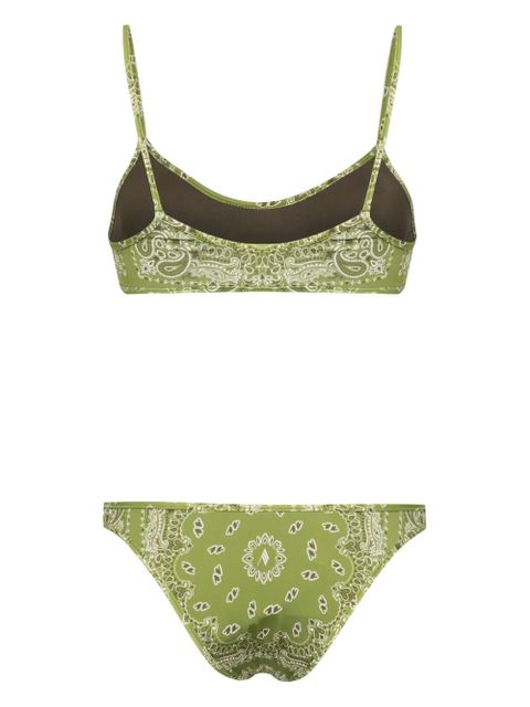 The Attico bandana-print bikini set - Green - zdjęcie produktu nr 2