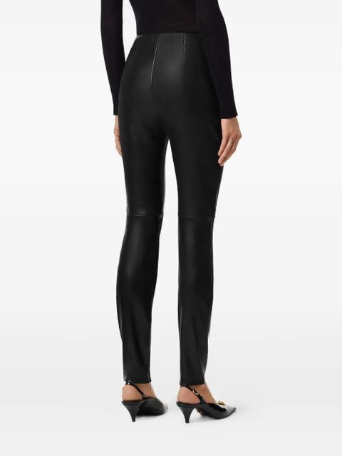 Versace leather panel trousers - Black