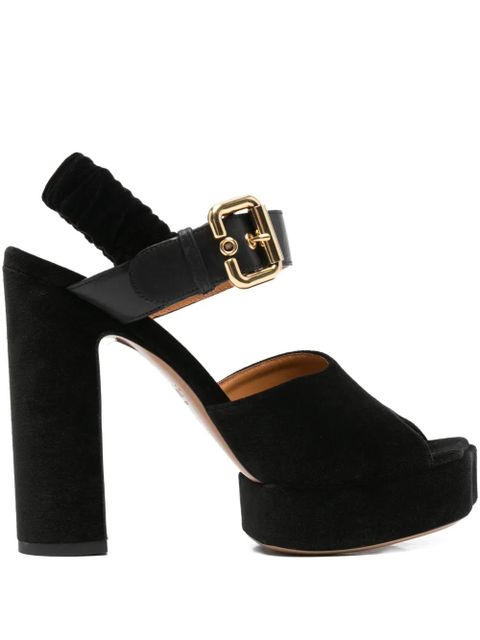 Chloé 95mm Aria buckle-fastening platform sandals - Black - zdjęcie produktu nr 1