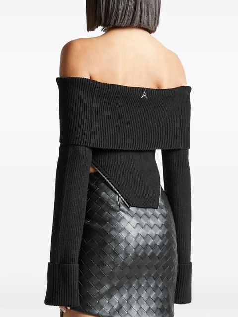 Manière De Voir zip-detail sweater - Black