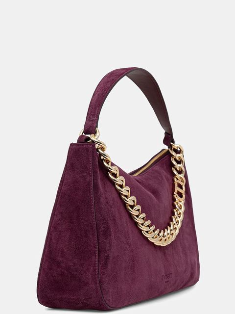 Twinset torebka zamszowa kolor fioletowy 252TB7162 - zdjęcie produktu nr 2