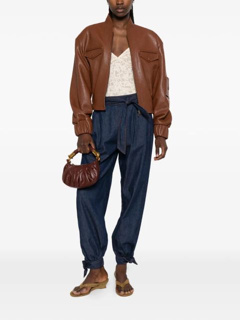 ducie Frankie pebbled leather jacket - Brown - zdjęcie produktu nr 2