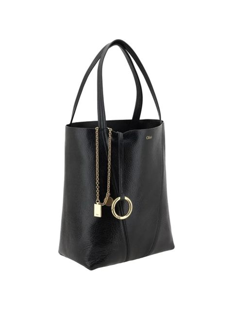 Chloé Spin pebbled-leather tote bag - Black - zdjęcie produktu nr 2