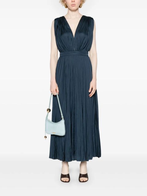 Maje pleated maxi dress - Blue