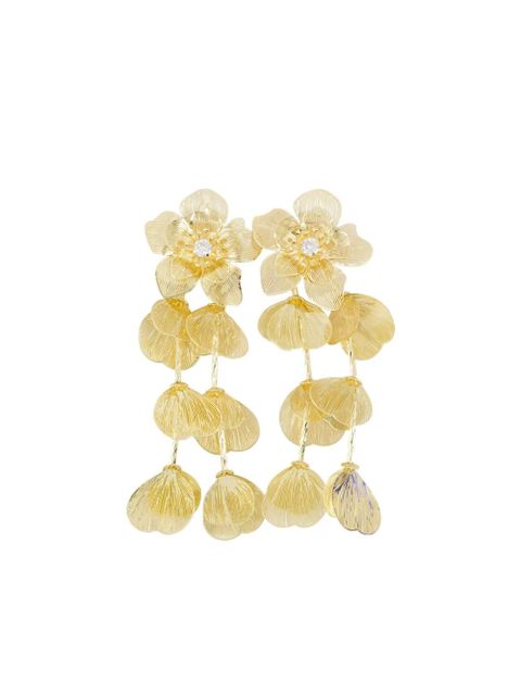 Self-Portrait flower-shaped earrings - Gold