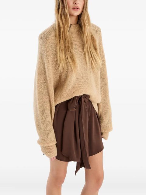 ROTATE BIRGER CHRISTENSEN logo-label knitted sweater - Neutrals