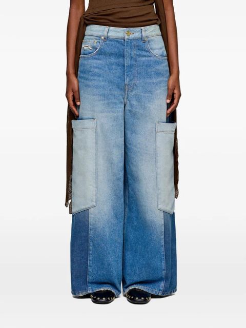 GANNI panelled jeans - Blue