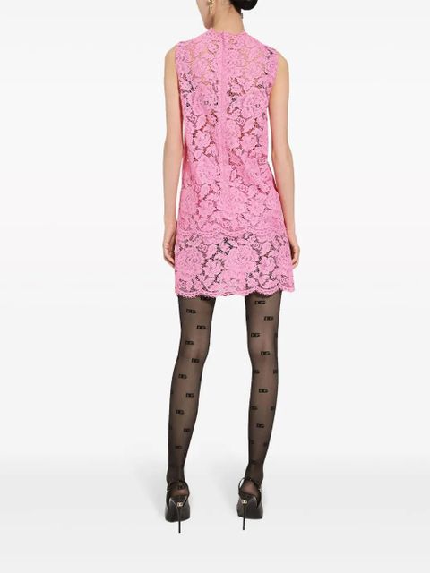 Dolce & Gabbana floral lace miniskirt - Pink