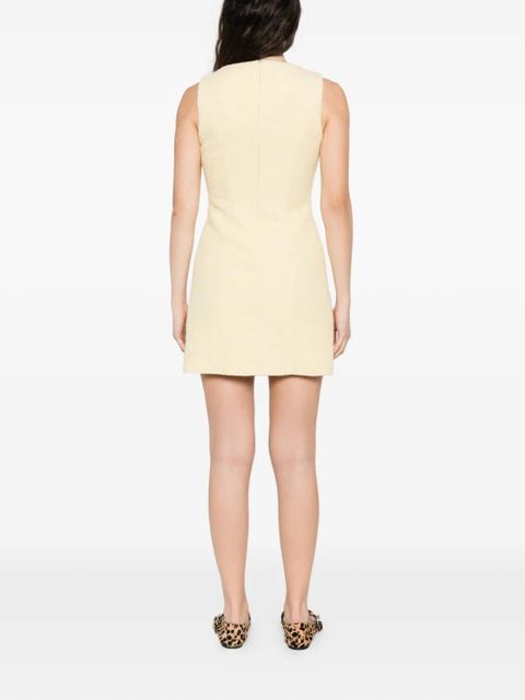 Maje buttoned pocket mini dress - Yellow