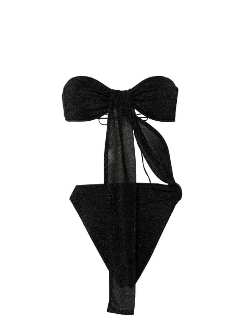 Oséree cut-out detail lurex swimsuit - Black - zdjęcie produktu nr 1
