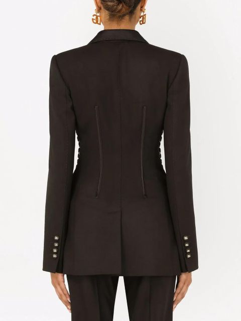 Dolce & Gabbana gabardine single-breasted blazer - Black