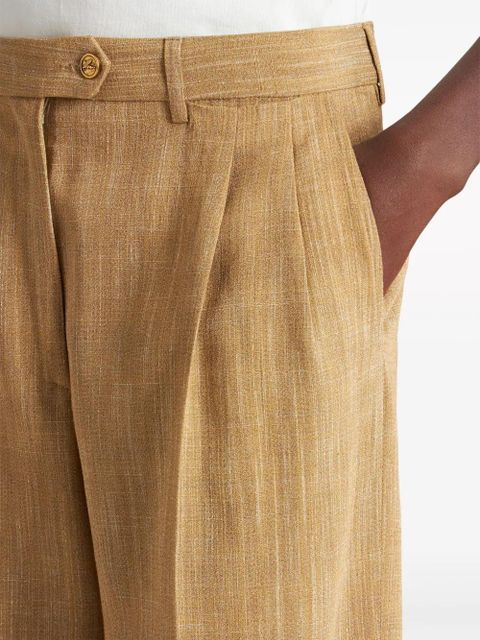 ETRO slub-effect tailored trousers - Neutrals