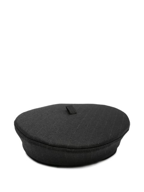 Ruslan Baginskiy pinstriped beret - Black - zdjęcie produktu nr 1