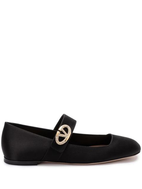 Valentino Garavani VLogo Locker ballerina shoes - Black - zdjęcie produktu nr 1
