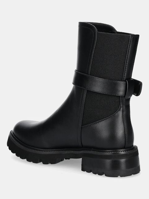 Twinset sztyblety damskie kolor czarny na płaskim obcasie 252TCP194