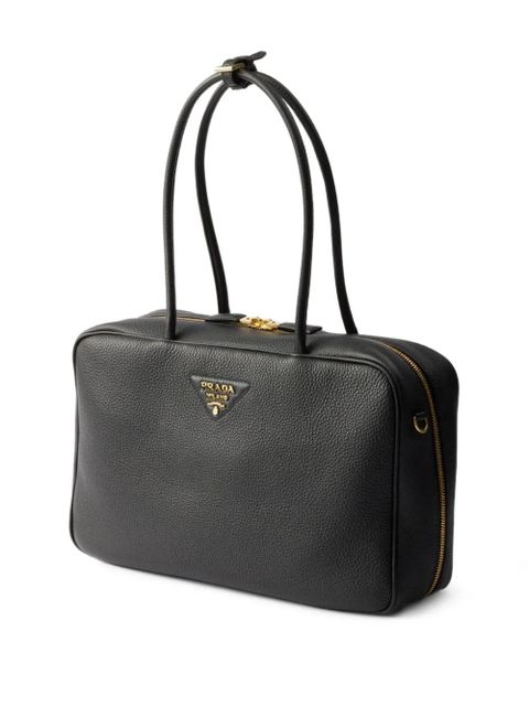 Prada large leather tote bag - Black