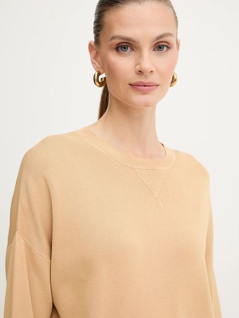 Elisabetta Franchi sweter damski kolor beżowy lekki MK01S56E2