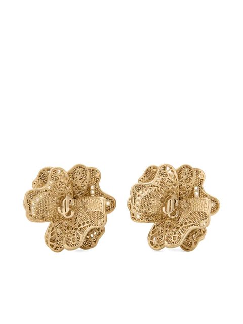 Jimmy Choo Lace Corsage Studs earrings - Gold - zdjęcie produktu nr 1