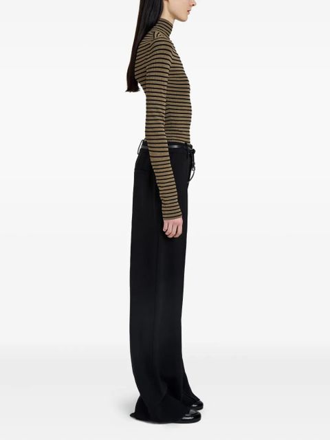 Proenza Schouler Didi striped turtleneck top - Green - zdjęcie produktu nr 2