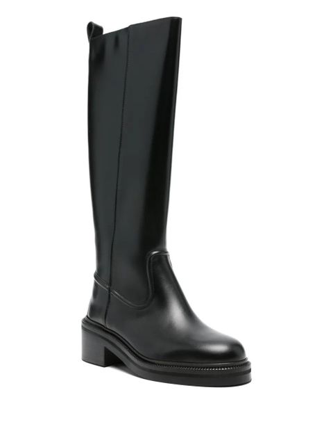 Maje leather knee-high boots - Black - zdjęcie produktu nr 2
