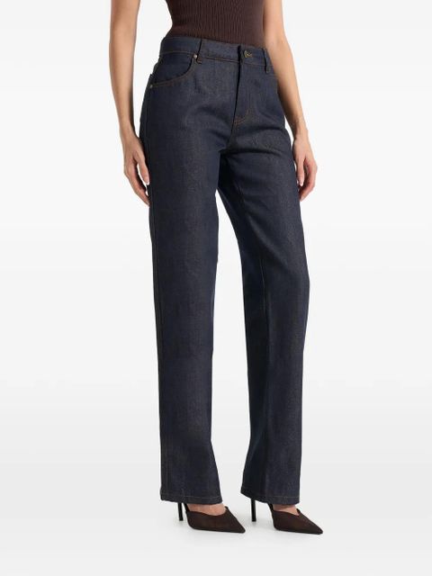 Manière De Voir contrast-stitch jeans - Blue