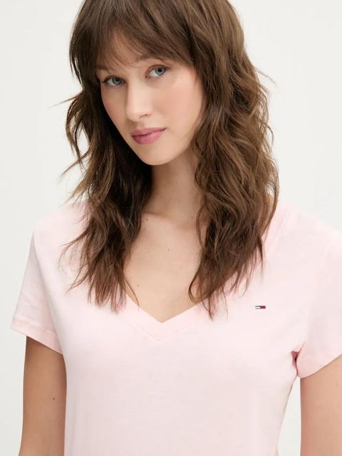 Tommy Jeans t-shirt bawełniany 2-pack damski kolor biały DW0DW21367