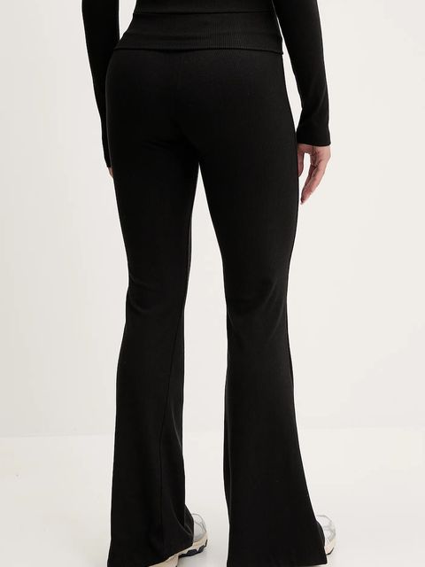 adidas Originals spodnie Essential damskie kolor czarny dzwony high waist IW5727