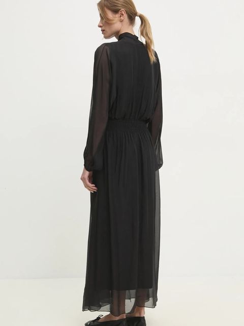 Answear.LAB sukienka kolor czarny maxi prosta