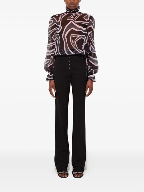 PUCCI labirinto print balloon-sleeves blouse - Black - zdjęcie produktu nr 2