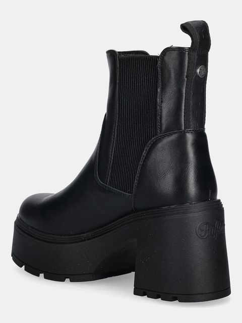 Buffalo sztyblety Mila Chelsea damskie kolor czarny na słupku 1220083-BLK