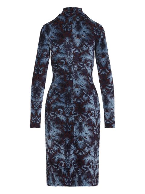 ETRO floral-pattern mock-neck midi dress - Blue - zdjęcie produktu nr 2