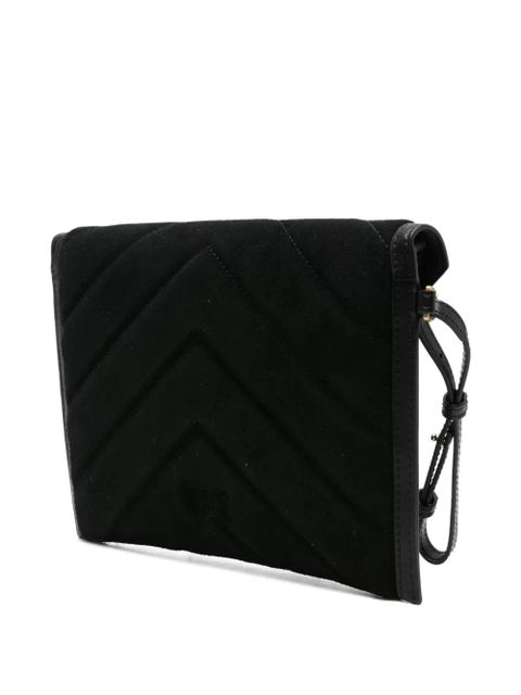 PINKO quilted flap clutch bag - Black