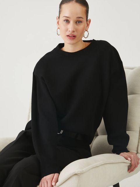 Medicine sweter damski kolor czarny lekki - zdjęcie produktu nr 1