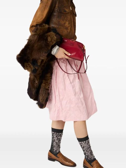 Miu Miu logo-detail mini skirt - Pink