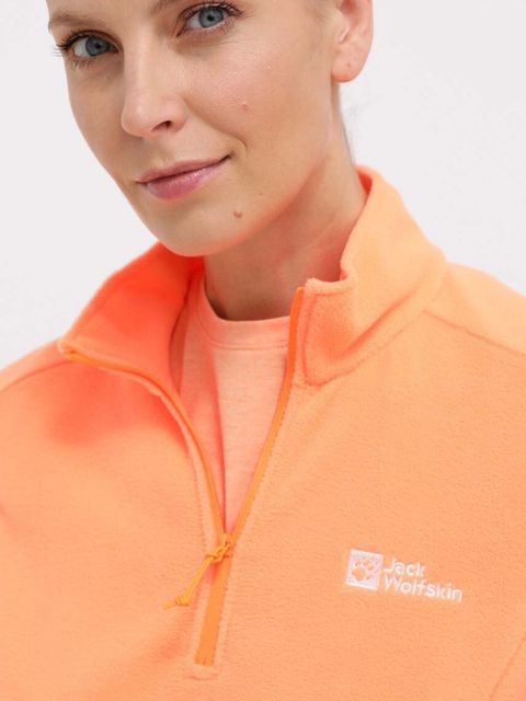 Jack Wolfskin bluza sportowa Taunus kolor pomarańczowy gładka 1709532